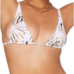 ANDIE x DEMI MOORE Swim Women's M The Tropez Top Triangle Bikini Fireworks NEW